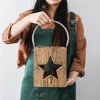 BSCI Natural Wood Hanging Driftwood Lantern With Thick Cup Inside