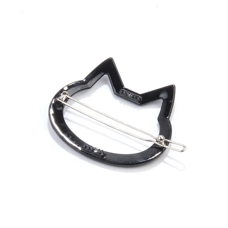 Best new model custom fashion buckle clip BB clips hairpins small cute cat shape hair pins for baby girls