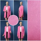 Woman Coat Luxury Women Pink/ Black Wool/Cashmere Coat For Winter