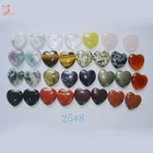 Jade Pendant Chakra Heart Gemstone Natural Yellow Jade Heart Pendant Crystal For Healing