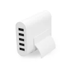 Smartic 5 port cell phone charger station total station battery charger for restaurant all others public charger
