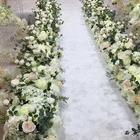 Silk Flower Table Runner Wedding Decoration