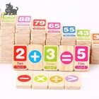 Play Domino Dominoes Wooden Dominoes Baby Brain Development Play Toy Wood Domino Game Set Educational Wooden Dominoes