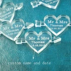 Shaped Favors Wedding Favors Heart Shaped Clear Acrylic Wedding Table Decoration Favors With Engraving