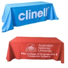 Table Cloth Factory Price 6FT/8FT Custom Logo Fabric Table Cloth Commercial Usage Table Cover