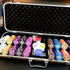 Poker Poker Chip Set 500pcs 14g 4 Colours Sticker Clay Composite Casino Poker Chip Set