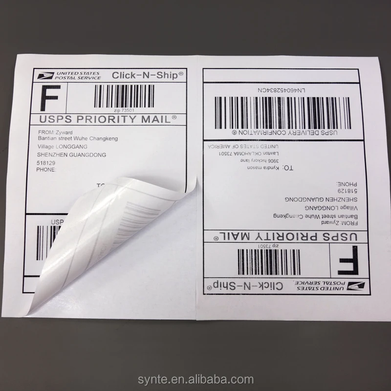 Anylabel Half Sheet Shipping Address Labels for Laser & Inkjet Printer 100 Sheets, 200 Labels 2 Per Page Mailing Labels for Packages Adhesive 