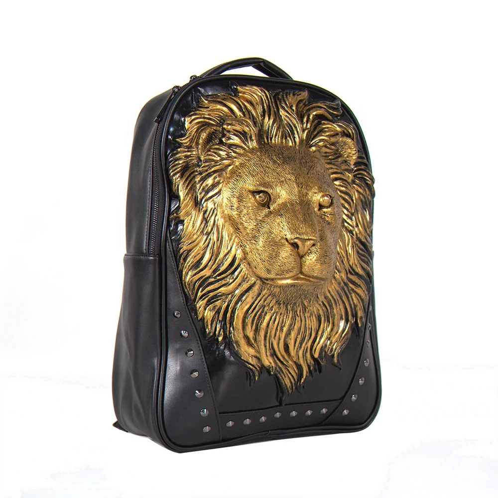 Bag,Pu Lion Backpack,Hip Hop Backpack 