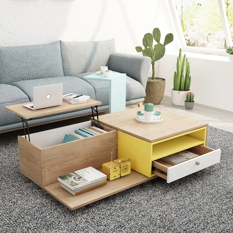 Nordic Style Living Room Set Modern Storage Adjustable Furniture Wood Tv Stand Cabinet