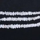 Pearl String Loose Freshwater 6*19mm White Biwa Freshwater Loose Pearl String