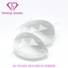 Tear Drop Rose Cut Artificial White Onyx Cats Eye Gemstone
