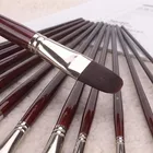 Custom Artist Art Brush Set High Quality Custom Synthetic Hair Art Brushes Set With Short Handle Artist Paint Brushes