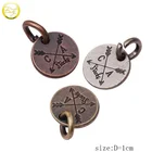 Charms Name Pendant Custom Logo Ancient Style Bracelet Charms Beads Small Round Metal Pendant For Gift