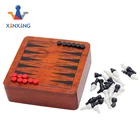 Checker Chess Board Game Set Mini Board Game Set Wooden 3 In 1 Game Set Chess Checker Backgammon