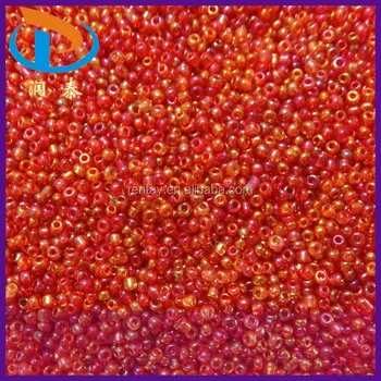 Factory Price 4MM Red AB Color Round Mini Plastic Opaque Glass Seed Beads