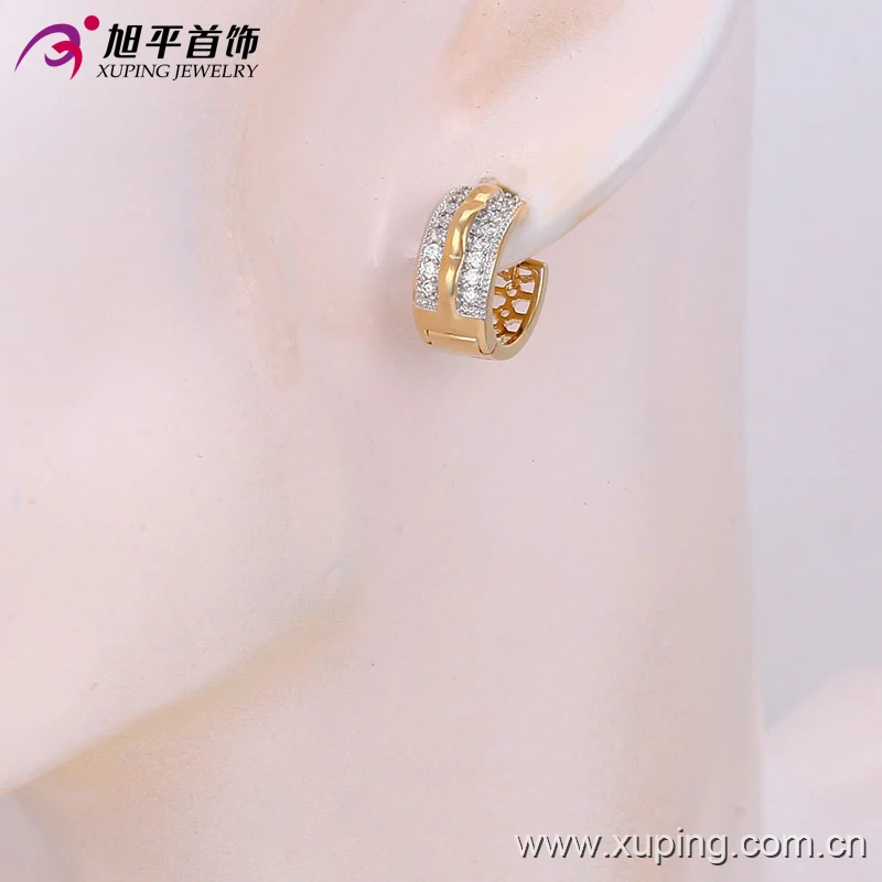 90478 New Products Two -Tone Huggie Earrings Fashion jewelry earring