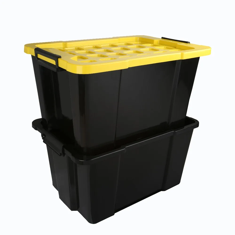 Heavy Duty Containers Big Plastic Storage Box With Lid 60L