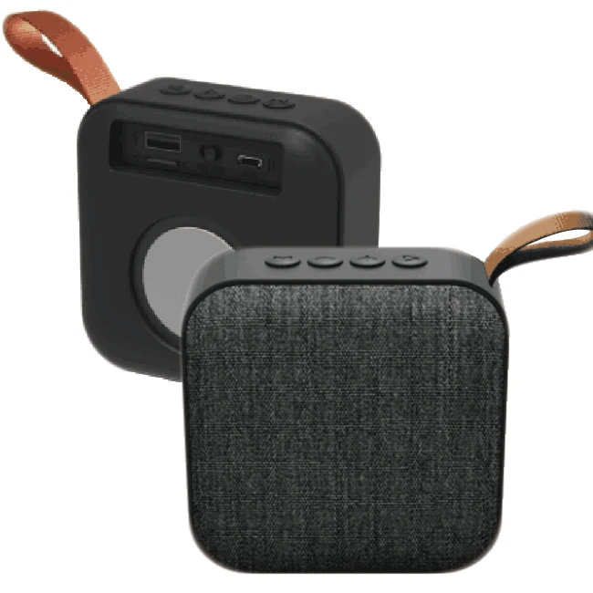 portable wireless cube fabric bt mini speaker