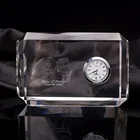 Wedding Favors High Quality Laser Crystal 3d Crystal Table Clock Souvenir Wedding Favors Gifts Crystal
