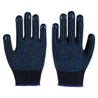 Blue Gloves Pvc Dotted Gloves Blue PVC Dot Gloves