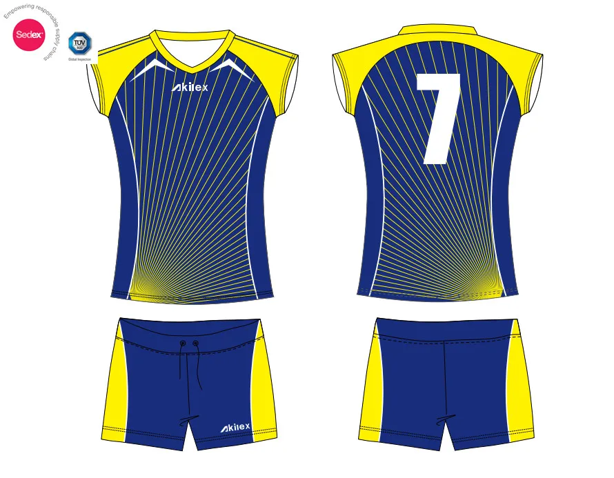 volleyball jersey blue and yellow