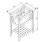 Box Garden Box Backyard Wooden Flower Pot Balcony Garden Outdoor Planting Box Wood Flower Box