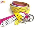 2021 Fashion Women Studded PU Belt Rhinestone belt COLOR