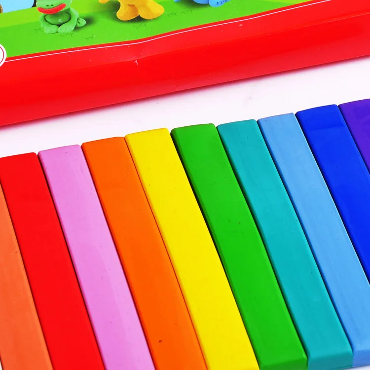 180g 12 bar Eco Friendly Modelling Clay Non-toxic Wholesale Flat Plasticine