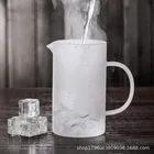350ml 500ml 1000ml Pyrex Measuring Drinking Glass Cup With Bamboo Lid