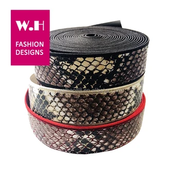 Snakeskin elastic tape / newest fashion animal skin elastic band /factory price /4cm width