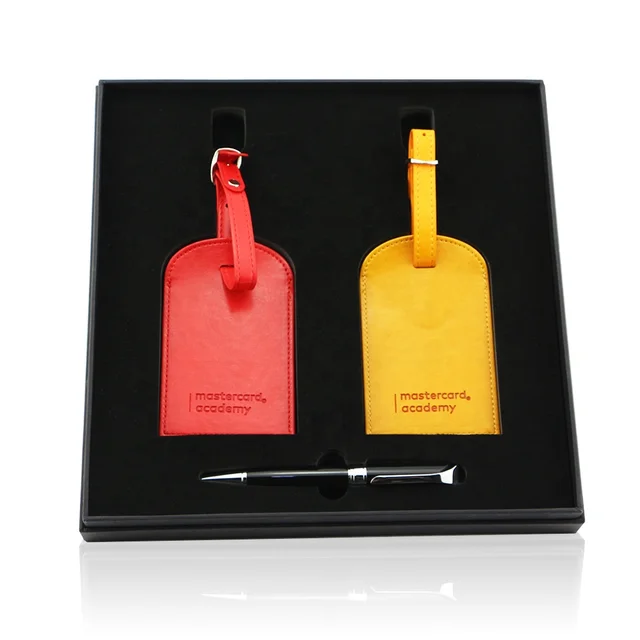 a5 business gift sets custom notebook luggage tag planner
