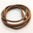 3mm Dark Brown Waxed Cotton Shoelaces Cheap Shoe Lace