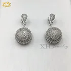 Cz Earring Designer Quality Earrings Micro Pave Top Quality CZ Diamonds Stud Earring Brass Material Rhodium Plated