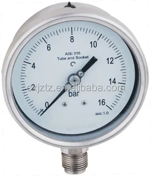 Mm Mbar Low Pressure Gauge All Stanless Steel Manometer With Bottom