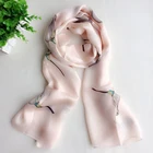 100% Silk Scarves Wholesaler Custom Luxury Prevent External Women's Printed Twill 100% Silk Long Neck Scarf