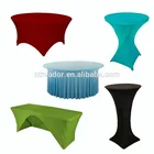 Table Cover 80 X110 Cm Manufacturer Round Polyester Stretch Spandex Cocktail Table Cover Party Table Cloth