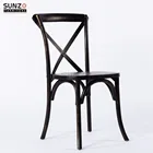 Wedding Chair Manufacturer Event And Wedding Party Stacking Wood Cross Back Chair