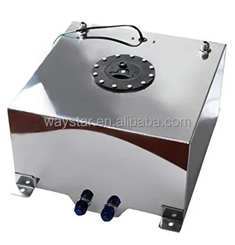 Polished with Level Sender and Cap Aluminum Racing Fuel Cell 37.5 (L) x 31.5 (W) x 26(H) (cm) fuel Cell Tank