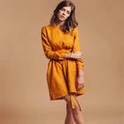 Dresses Dress Dresses Women Clothing Wrap Crew Neck Linen Dresses Summer Linen Midi Dress With Belt