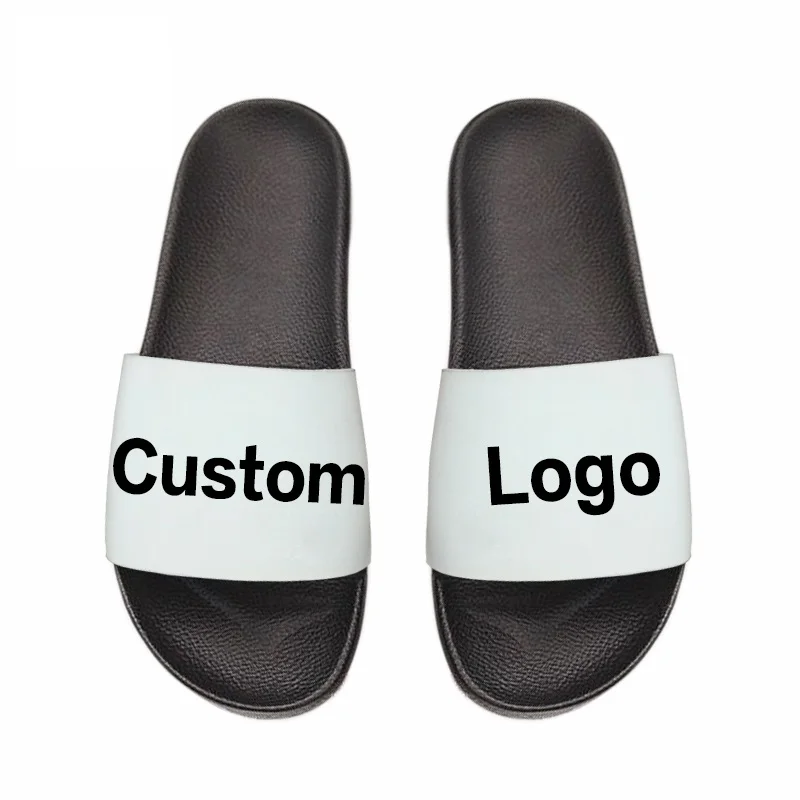 Eva Plain Slide Sandal,Black Pvc Mens Slide Sandal Custom Logo Slide Sandal  Men Woman Slipper - Buy Eva Plain Slide Sandal Black Pvc Mens Slide Sandal  Custom Logo Slide Sandal Men Woman