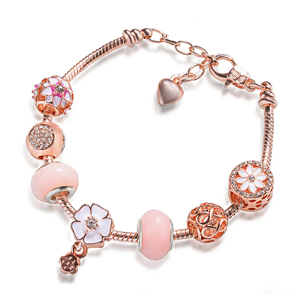 Fashion Jewelry Women Rose Gold Heart 