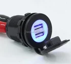 Electrical Plug Twin USB Power Outlet 12v USB Adapter Waterproof Motorcycle USB Electrical Plug