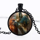 Eagles Pendant Necklace Pendant Jewelry Fashion Necklaces Vintage Wolf And Eagles Gem Pendant Necklace