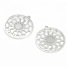 Black Sun Occult Pendant Stainless Steel Aryan Emblem Amulet Talisman Blavatsky Sign Charm Pendant 25mm