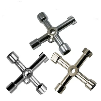Multifunctional Cross square round hole key wrench Universal Square Triangle Train Electrical Cupboard Box Elevator Cabinet