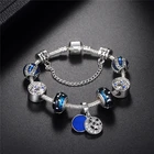 Crystal 2019 Wholesale Bracelet Qings 925 Sterling Silver Plated Black And Blue Crystal Bracelets