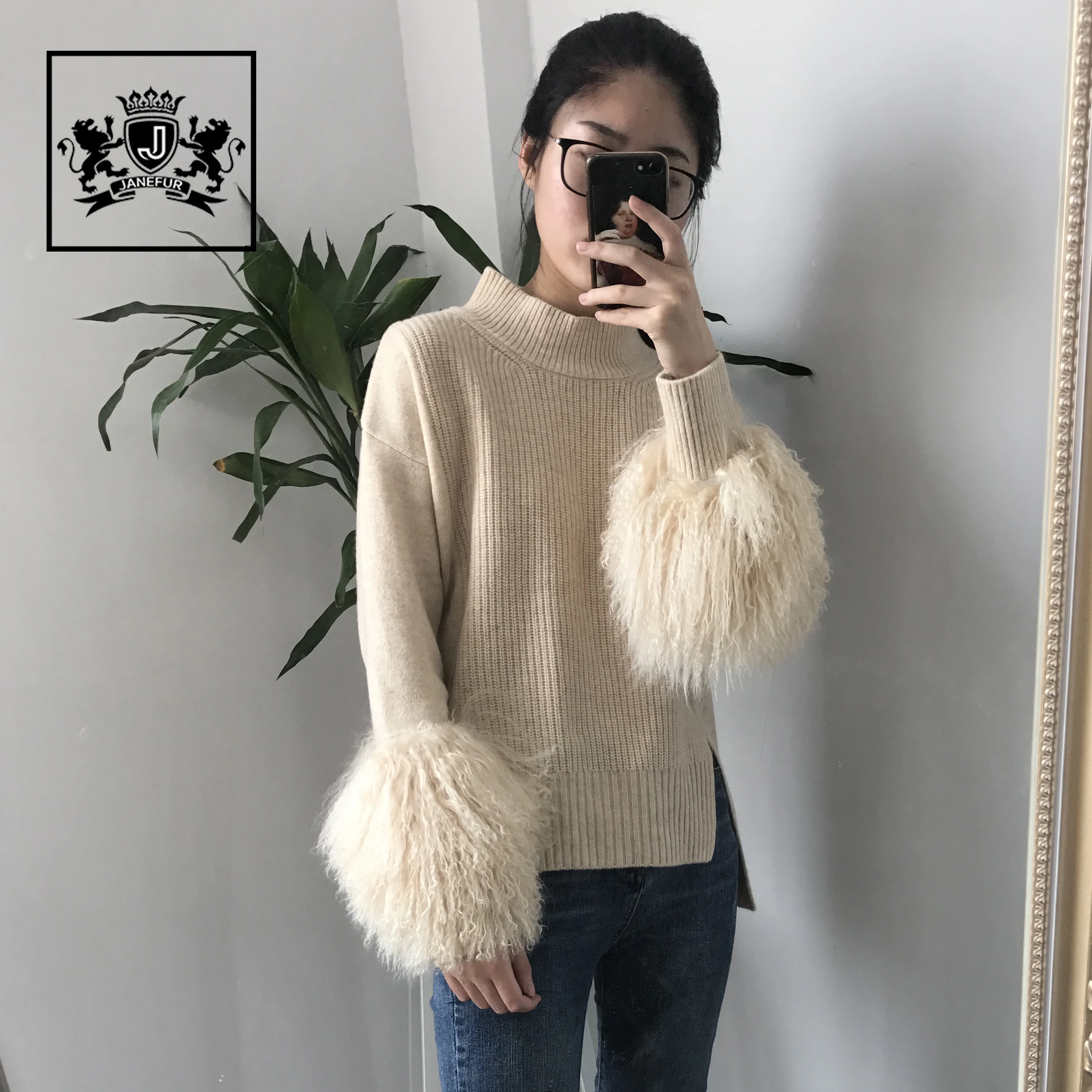 Janefur Women Knitted Thick Fashion 