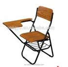 Poly Classroom Chairs With Writing Pad Wide Seat College Chair Sturdy Frame Seminar Chair Factory Price