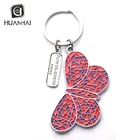 Metal Charms Metal Blank Metal Keyring Soft Enamel Butterfly Shape Metal Blank Key Ring Charms Keyring With Custom Logo