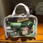 Pvc Transparent Bag New Small Pirates Printed Transparent PVC Handbag Waterproof Plastic Toiletry Bag Cosmetic Bag